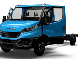 Iveco Daily Single Cab HQ Interior L4 Chassis 2023 3D Model