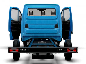 Iveco Daily Single Cab HQ Interior L4 Chassis 2023 3D Model