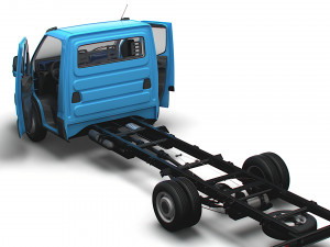 Iveco Daily Single Cab HQ Interior L5 Chassis 2023 3D Model