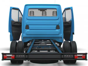 Iveco Daily Single Cab HQ Interior L5 Chassis 2023 3D Model