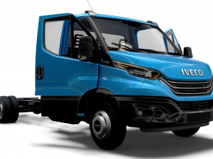 Iveco Daily Single Cab HQ Interior L5 Chassis 2023 3D Model