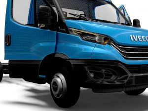 Iveco Daily Single Cab HQ Interior L5 Chassis 2023 3D Model