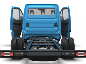 Iveco Daily Single Cab HQ Interior L6 Chassis 2023 3D Model