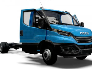 Iveco Daily Single Cab HQ Interior L6 Chassis 2023 3D Model