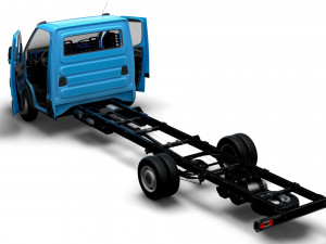 Iveco Daily Single Cab HQ Interior L6 Chassis 2023 3D-Modell