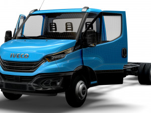 Iveco Daily Single Cab HQ Interior L6 Chassis 2023 3D-Modell