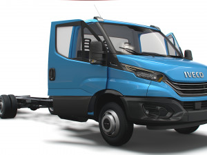 Iveco Daily Single Cab HQ Interior L7 Chassis 2023 3D-Modell