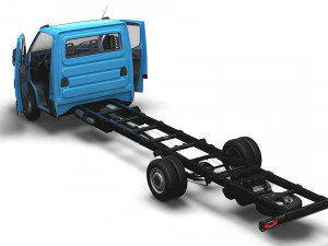 Iveco Daily Single Cab HQ Interior L7 Chassis 2023 3D Model