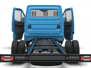 Iveco Daily Single Cab HQ Interior L7 Chassis 2023 3D 모델