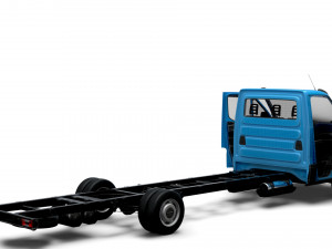 Iveco Daily Single Cab HQ Interior L7 Chassis 2023 3D 모델