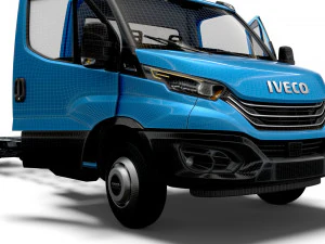Iveco Daily Single Cab HQ Interior L7 Chassis 2023 3D Model