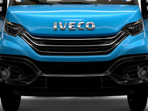 Iveco Daily Single Cab HQ Interior L7 Chassis 2023 3D Model