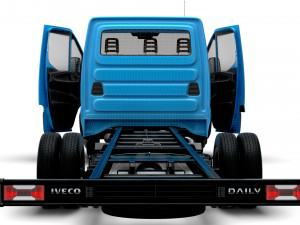 Iveco Daily Single Cab HQ Interior L7 Chassis 2023 3D 모델
