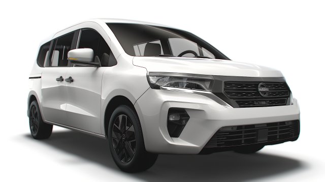 Nissan Townstar Tourer LWB 2023 3D 모델 .c4d .max .obj .3ds .fbx .stl .blend 