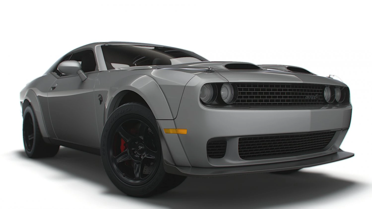 Dodge Challenger SRT Super Stock Black Package 2023 3D Model .c4d .max .obj .3ds .fbx .stl .blend 