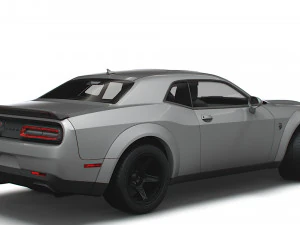 Dodge Challenger SRT Super Stock Black Package 2023 3D Model