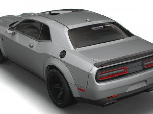 Dodge Challenger SRT Super Stock Black Package 2023 3D Model