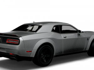 Dodge Challenger SRT Super Stock Black Package 2023 3D Model