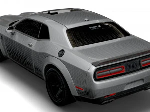 Dodge Challenger SRT Super Stock Black Package 2023 3D Model