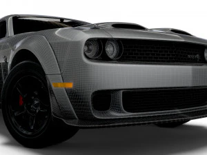 Dodge Challenger SRT Super Stock Black Package 2023 3D Model