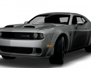 Dodge Challenger SRT Super Stock Black Package 2023 3D Model