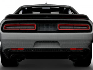 Dodge Challenger SRT Super Stock Black Package 2023 3D Model