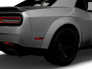 Dodge Challenger SRT Super Stock Black Package 2023 3D मॉडल
