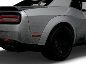 Dodge Challenger SRT Super Stock Black Package 2023 3D Model