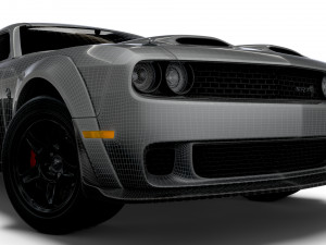 Dodge Challenger SRT Super Stock Black Package 2023 3D Model