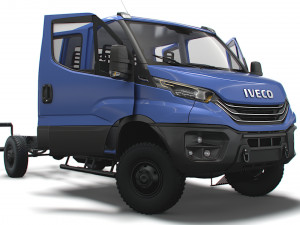 Iveco Daily Doka 4x4 HQ Interior 2023 3D मॉडल