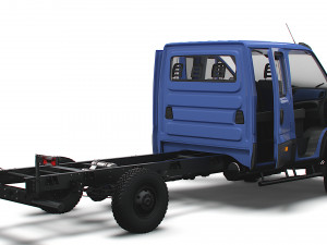 Iveco Daily Doka 4x4 HQ Interior 2023 3D-Modell