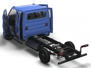 Iveco Daily Doka 4x4 HQ Interior 2023 3D-Modell