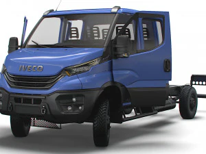 Iveco Daily Doka 4x4 HQ Interior 2023 3D Model