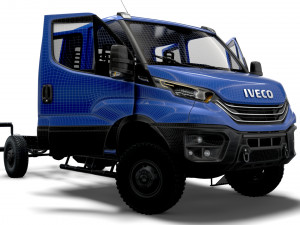 Iveco Daily Doka 4x4 HQ Interior 2023 3D-Modell