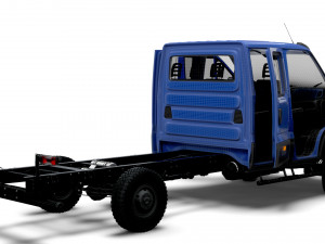 Iveco Daily Doka 4x4 HQ Interior 2023 3D-Modell