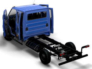 Iveco Daily Doka 4x4 HQ Interior 2023 3D-Modell