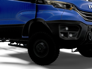 Iveco Daily Doka 4x4 HQ Interior 2023 3D-Modell