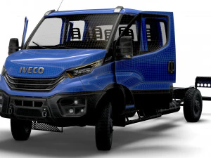 Iveco Daily Doka 4x4 HQ Interior 2023 3D Model