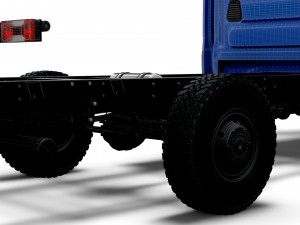 Iveco Daily Doka 4x4 HQ Interior 2023 3D-Modell