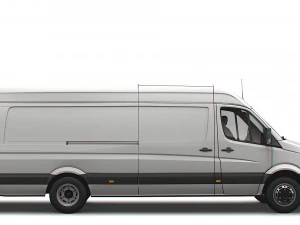 Volkswagen Crafter Van L4H2 2016 3D Model