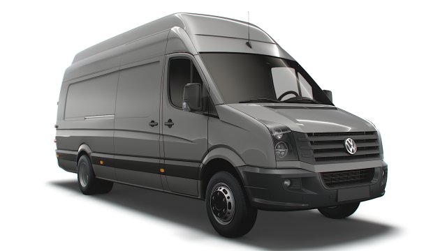 Volkswagen Crafter Van L4H3 2016 3D Модель .c4d .max .obj .3ds .fbx .stl .blend 