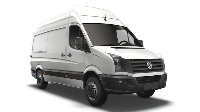 Volkswagen Crafter Van L2H3 2016 Model 3D .c4d .max .obj .3ds .fbx .stl .blend 