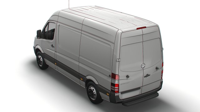 Freightliner Sprinter Cargo Van L2H2 2009 3D in 3DExport