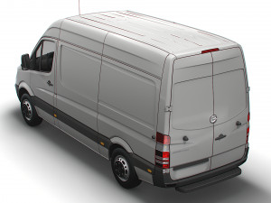 Freightliner Sprinter Cargo Van L2H2 2009 3D Model