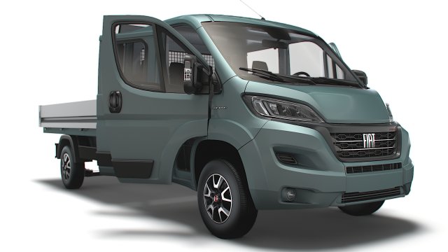 Fiat Ducato Crew Cab Truck HQInterior 2023 3D 모델 .c4d .max .obj .3ds .fbx .stl .blend 