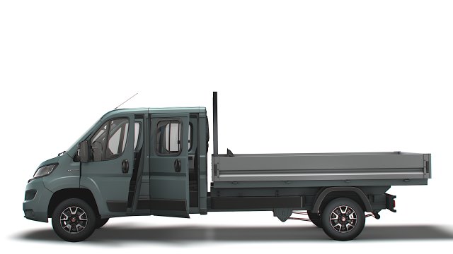 Fiat Ducato Crew Cab Truck HQInterior 2023 3D in