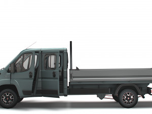 Fiat Ducato Crew Cab Truck HQInterior 2023 3D 모델