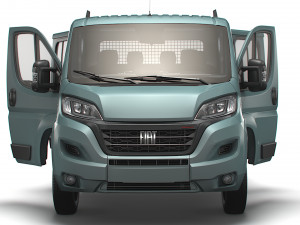 Fiat Ducato Crew Cab Truck HQInterior 2023 3D 모델