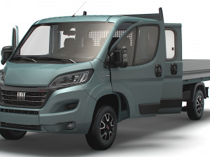 Fiat Ducato Crew Cab Truck HQInterior 2023 3D 모델