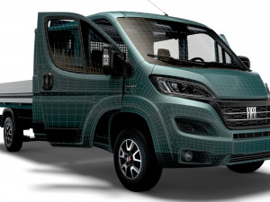 Fiat Ducato Crew Cab Truck HQInterior 2023 3D 모델